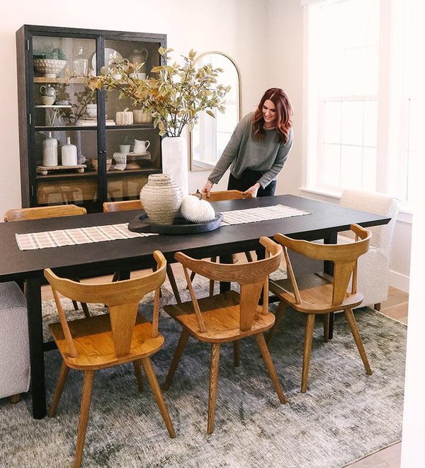 How many chairs can this dining table fit? - Grove Collective