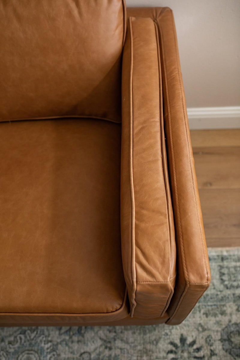 Emery Butterscotch Leather Sofa - Grove Collective