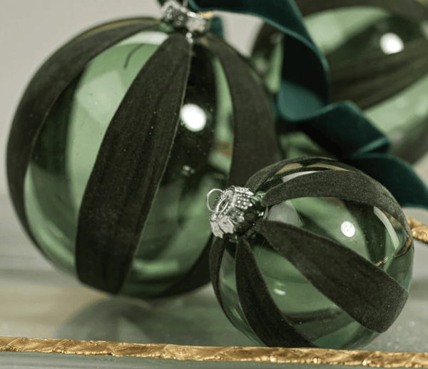 Flocked Green Ornament - Grove Collective