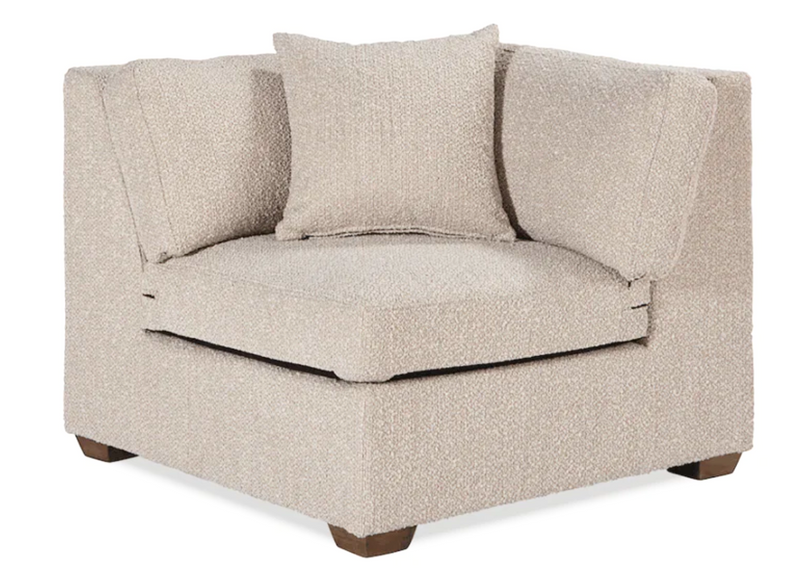Rowan Modular Sofa or Sectional - Performance Fabric - Textured Oatmeal Corner