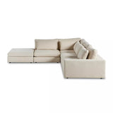Bloor 4-Piece Sectional with Ottoman - Clairmont Ivory