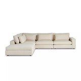 Bloor 4-Piece Sectional with Ottoman - Clairmont Ivory
