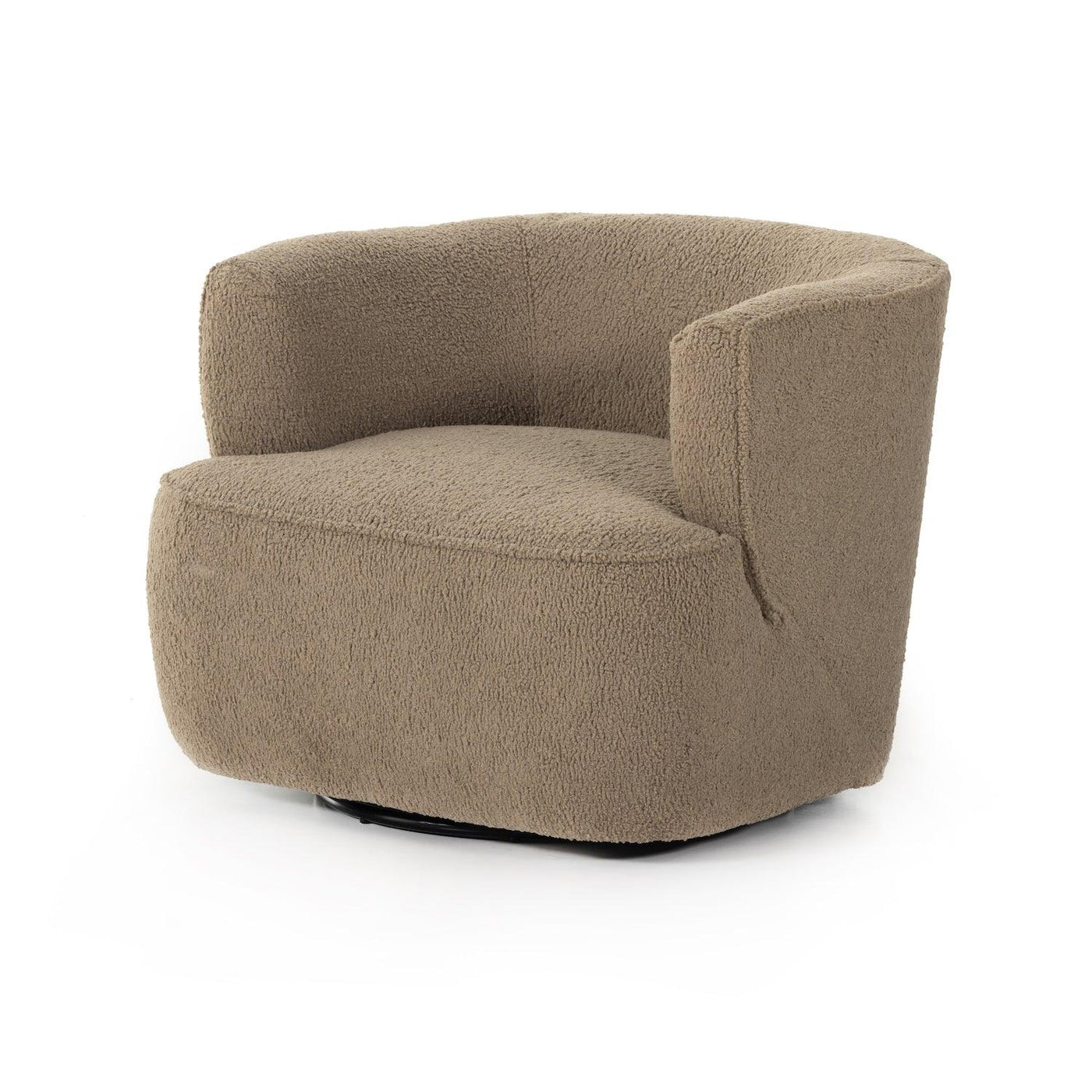 Swivel Modern Cream Blue Mila Accent Chair Grove Collective