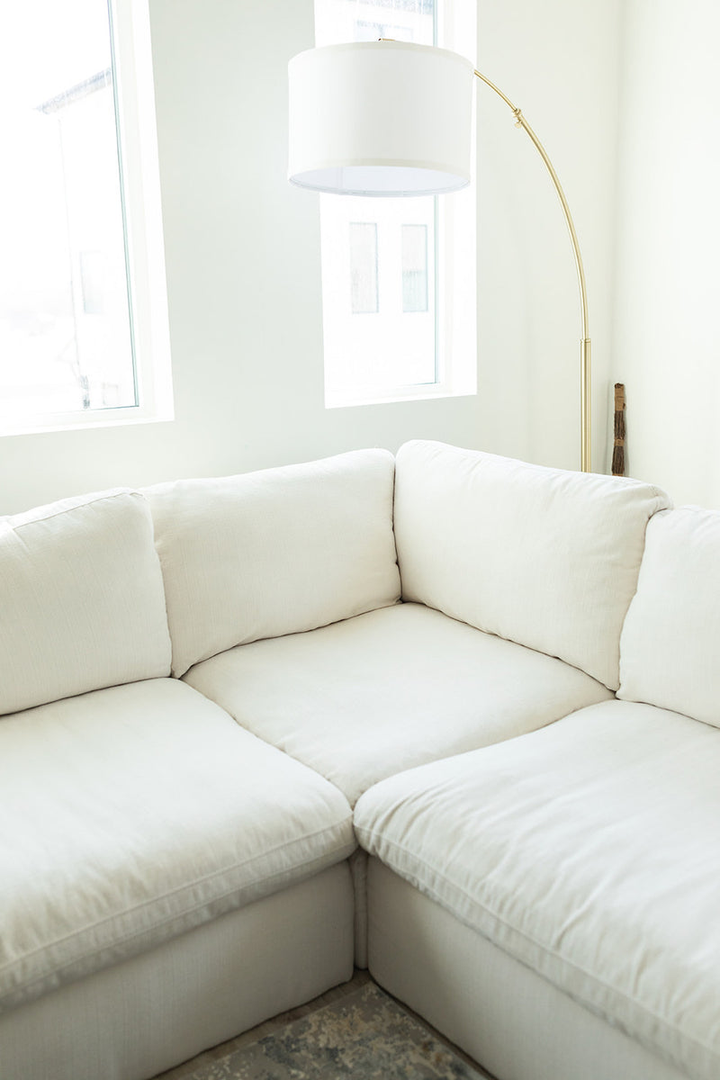 Hudson Modular Sofa/Sectional - Stain Resistant Fabric Armless Chair