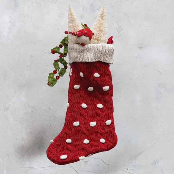 White Dot Stocking