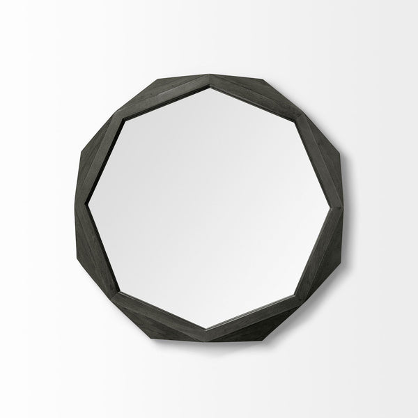 Aria Octagon Mirror - Black - Grove Collective