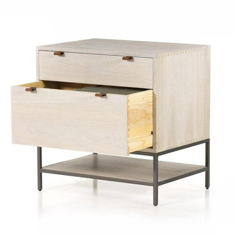 Trey Oversized Nightstand/Filing Cabinet Dove Poplar - Grove Collective