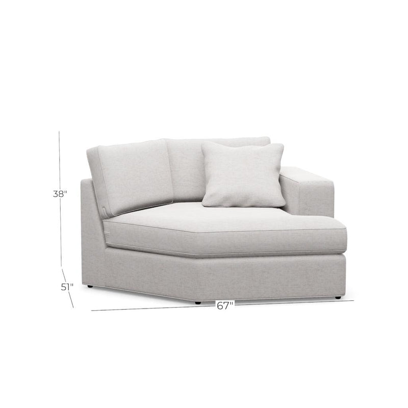 Milford Modular Sectional - Right Arm Facing Angled Cuddle Chaise - Grove Collective