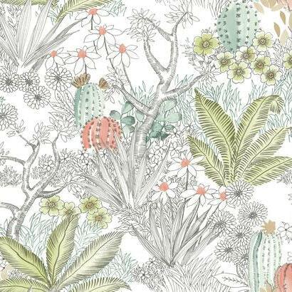Flowering Desert Wallpaper - Grove Collective