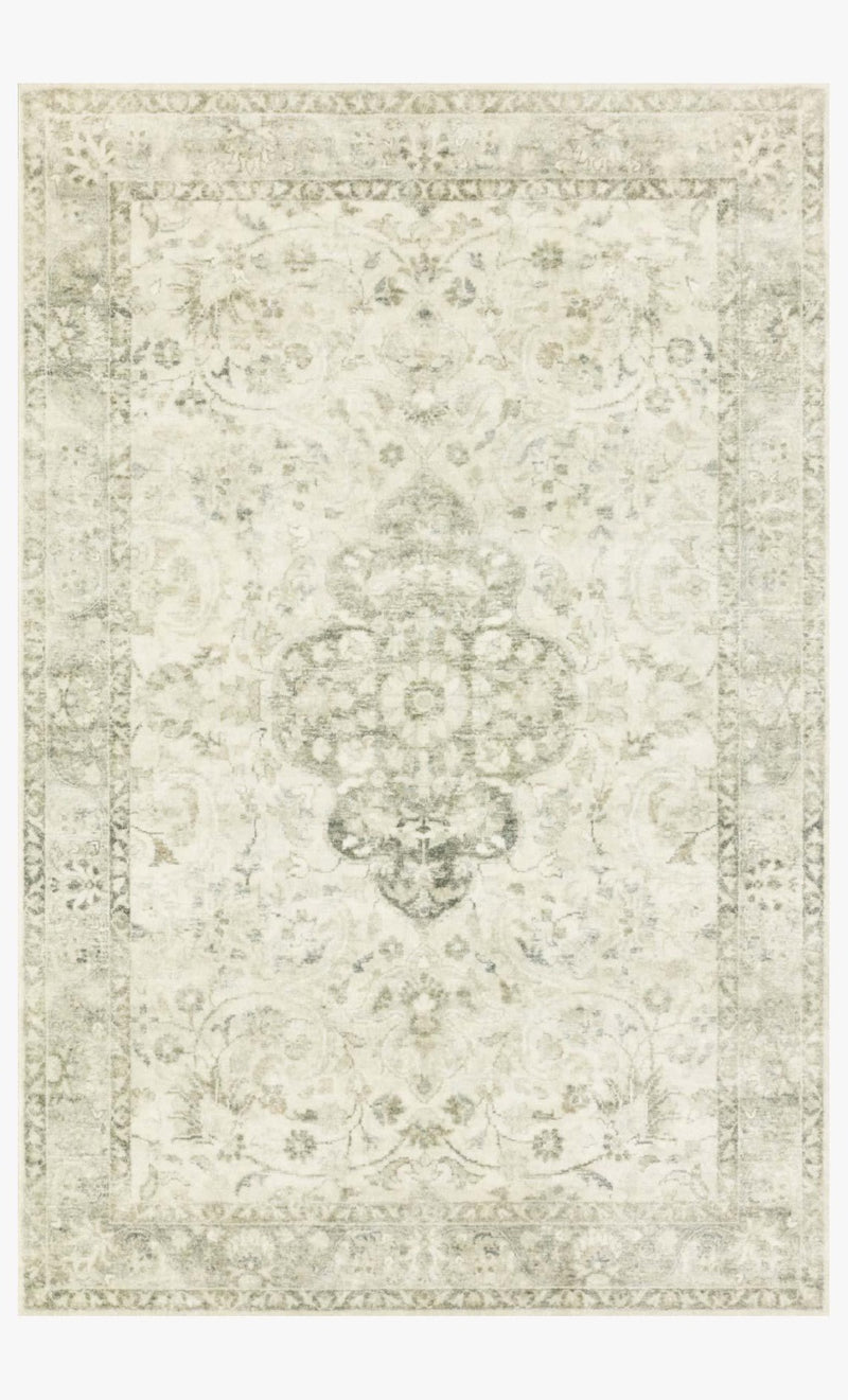 Rosette Rug - Ivory / Silver - Grove Collective