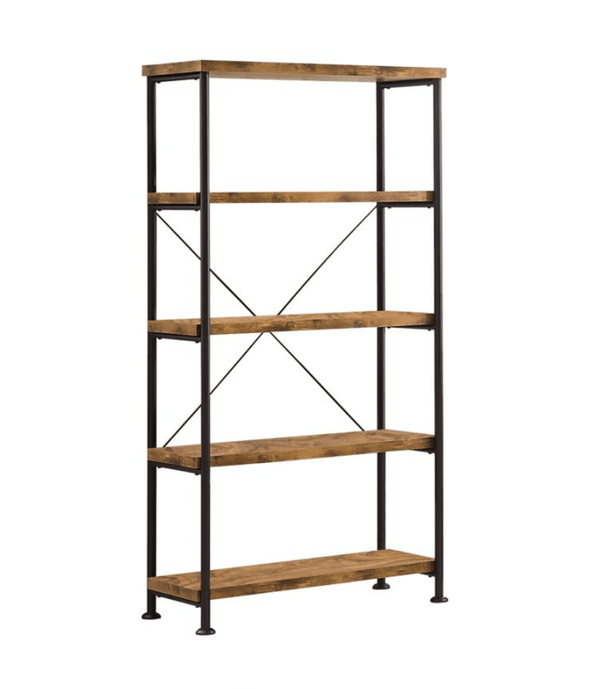 Barritt Industrial Antique Nutmeg Bookcase - Grove Collective