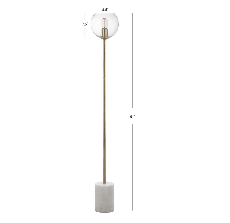 Marble & Gold Floor Lamp - Grove Collective