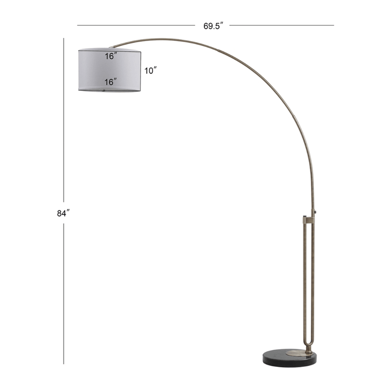 Brass & Marble Floor Lamp - Grove Collective
