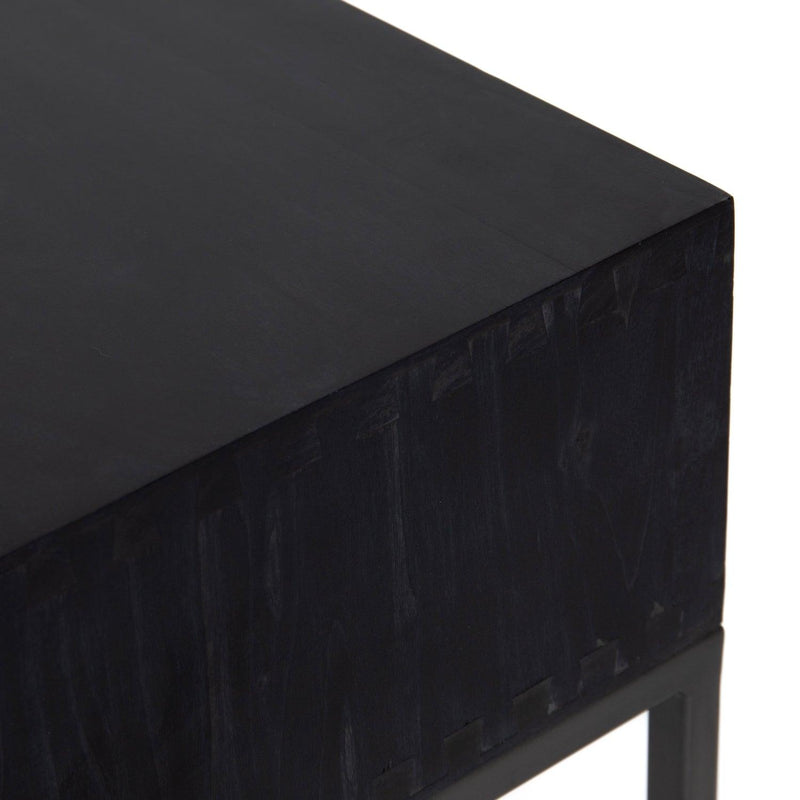 Trey Console Table Black Wash Poplar - Grove Collective