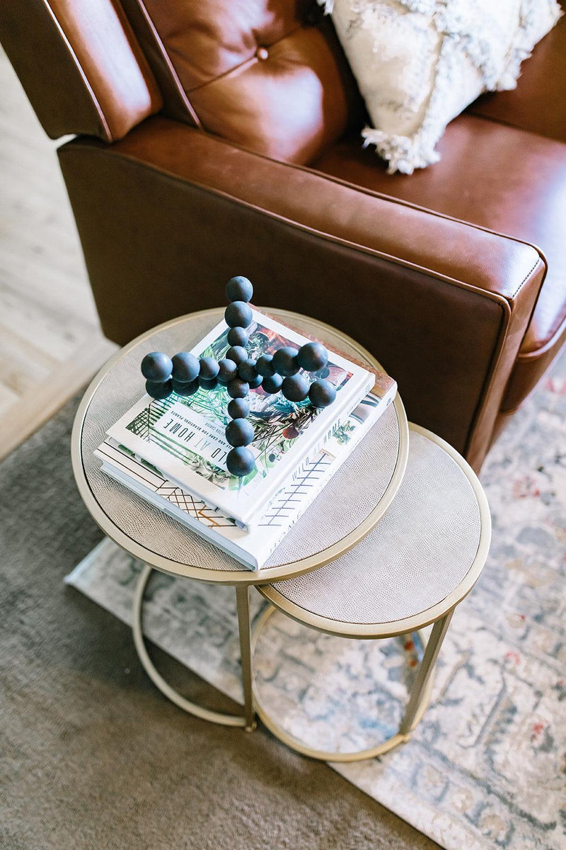 Anza Faux Shagreen Nesting End Table - Grove Collective