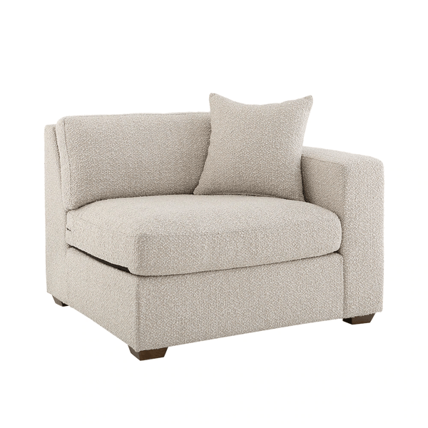 Rowan Modular Sofa or Sectional - Performance Fabric - Textured Oatmeal Right Arm - Grove Collective