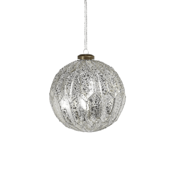 Silver Glass Ornament - Grove Collective