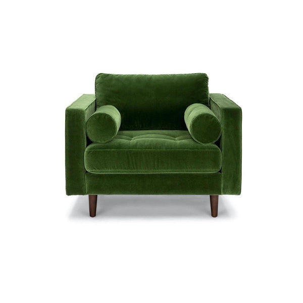 Dublin Velvet Green Blue Grey Accent Chair Grove Collective