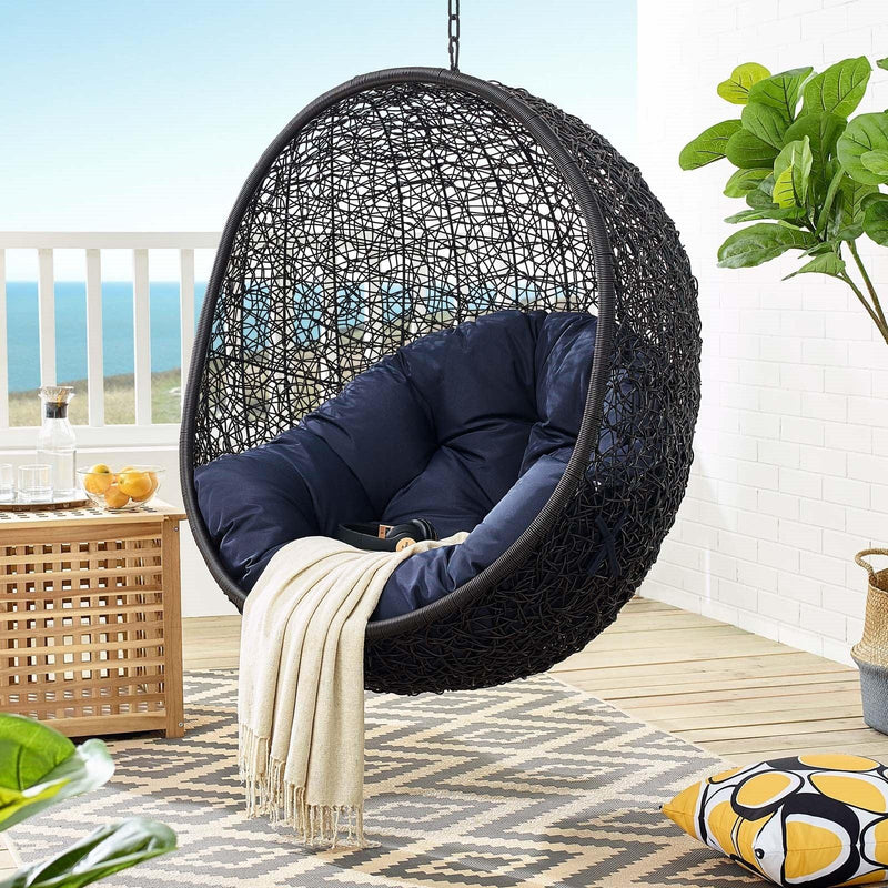 Mozaic Company Egg Chair Cushion Patio Seat | Orange | One Size | Outdoor Cushions Patio Seat Cushions | Tufted