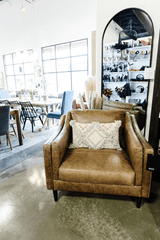 Ava Italian Leather Chair - Grove Collective