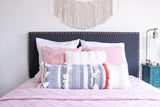 Boyd Upholstered Charcoal Bed - Grove Collective