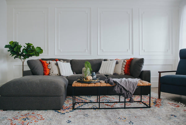 Grey Serene Modular Sofa/Sectional Ottoman - Grove Collective