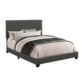Boyd Upholstered Charcoal Bed - Grove Collective